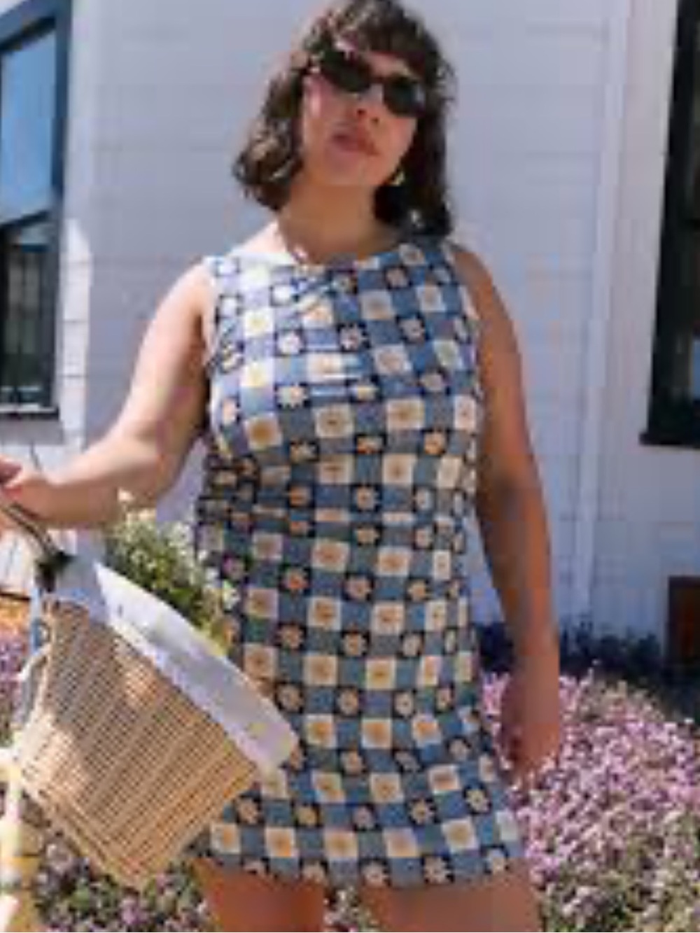Lisa Says Gah- Sleeveless Tablecloth Print Shift Dress, Size 3X, EUC